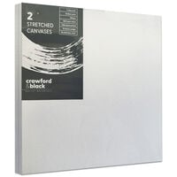 Crawford & Black Stretched Canvases 8  x 8 Inches: Pack of 2