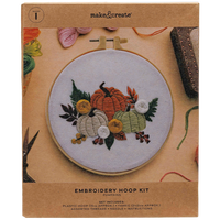 Autumnal Pumpkin Embroidery Hoop Kit
